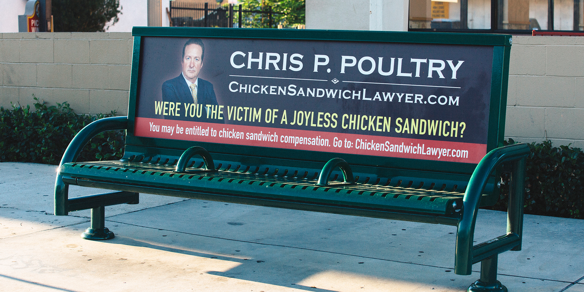 Chris P. Poultry Bus Bench